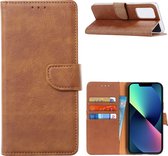 iParadise iPhone 13 Mini hoesje bookcase bruin wallet case portemonnee hoes cover hoesjes