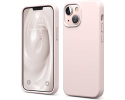 Hoesje Geschikt voor iPhone 13 Mini – Liquid siliconen backcover – Licht Roze