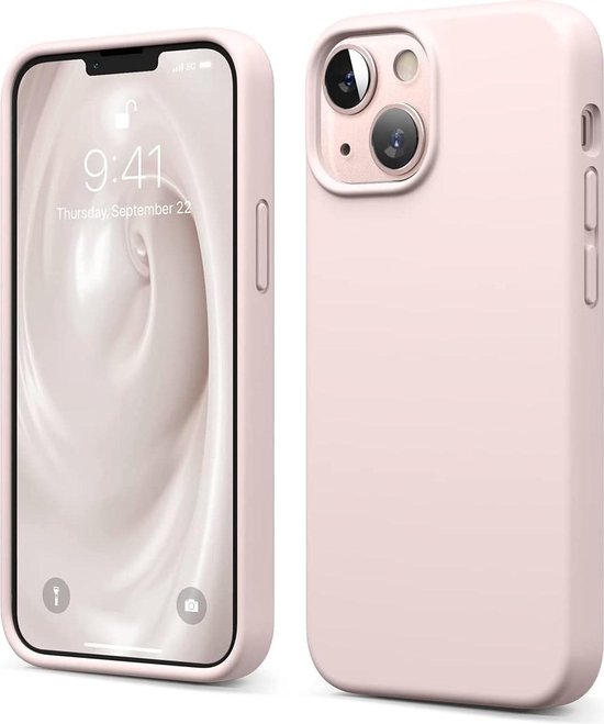 Coque iPhone 13 Mini - Coque iPhone 13 Mini Siliconen Light Rose - Coque iPhone 13 Mini - Coque iPhone 13 Mini - Coque Silicone iPhone 13 Mini - Coque - Coque Nano Liquid Silicone Backcover
