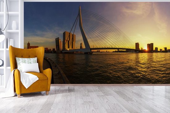 Papier peint - Papiers Papier peint photo Rotterdam - Coucher de soleil - Erasmus - Largeur 500 cm x hauteur 280 cm