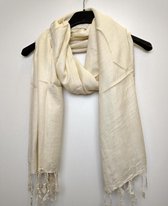 Lange dames pashmina sjaal Naiza ecru