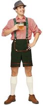 Veran Tiroler Kostuum - Lederhosen - Oktoberfest - Man - Heren - Broek - Donkergroen - 54