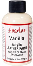 Angelus Leather Acrylic Paint - textielverf voor leren stoffen - acrylbasis - Vanilla - 118ml
