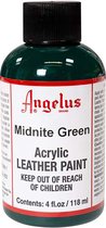 Angelus Leather Acrylic Paint - textielverf voor leren stoffen - acrylbasis - Midnight Green - 118ml