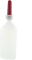 Excellent Kalverdrinkfles - Voor voederen van kalfjes - Medicijnen toedienen - Met Rode Speen - Transparant - Maat markeringen - 2 Liter