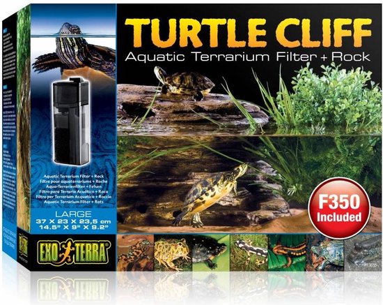 Exo Terra Filterrots Turtle Cliff L Met F350 37x23x23.5 cm
