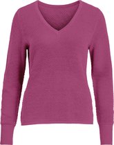 VILA VIRIL HIGH LOW L/S KNIT TOP - FAV Dames Trui - Maat L