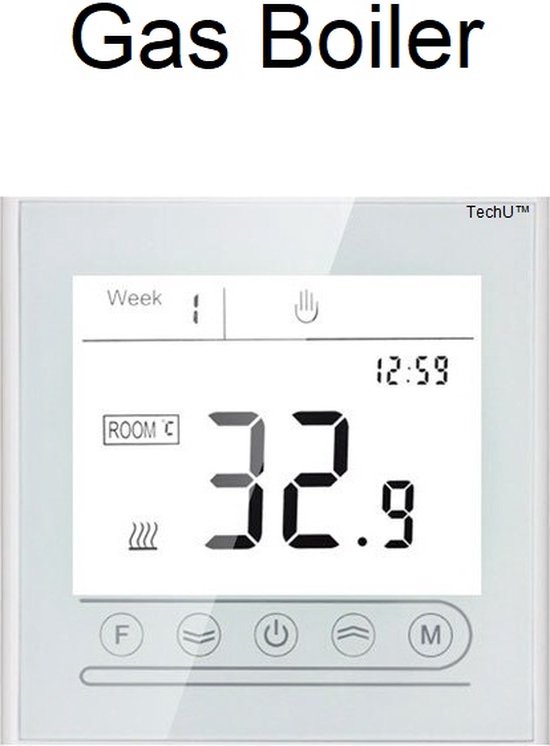 TechU™ Slimme Thermostaat Optimum – Alleen voor Gas Boiler – Wit – App &  Wifi – Google... | bol.com