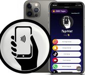 TapHet - Mini WIT - Jouw Socials Delen Met 1 Tap - NFC Sticker - Digitaal Visitekaartje - Telefoon Sticker - Social Media Marketing - Contactloos - NFC Tags