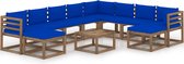 Decoways - 11-delige Loungeset met blauwe kussens