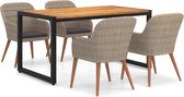 Decoways - 5-delige Tuinset bruin