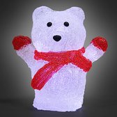 Monzana Kerst Ijsbeer LED Figuur - Op Batterijen - 15x11x18-5 Cm