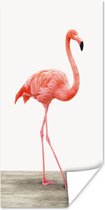 Poster kinderen - Flamingo - Roze - Vogel - Meisjes - Jongens - Kind - Wanddecoratie kinderkamers - Poster kinderkamer - 20x40 cm - Schilderij voor kinderen