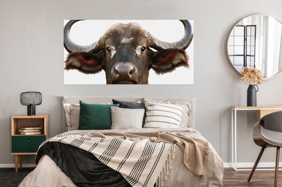 Affiche Buffalo - Buffle d'eau - Tête - Vache - Cornes - Salon - Couloir - Chambre - 160x80 cm