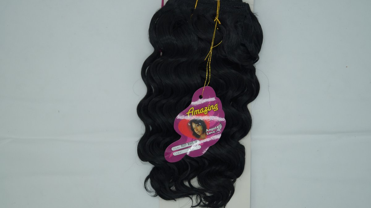 Amazing Premium Quality-Human Hair-Deep wave- Hair extensions -10 inch-Color Black