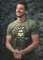 PRiDE or Die T-shirt Dangerous Khaki maat L