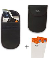 Faraday Kooi Hoesje (2 PACK) + 2x RFID kaarthouders - Autosleutel RFID Antidiefstal - Keyless Entry Go Sleutel Etui - Qwality4u