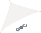 Relaxdays Schaduwdoek driehoek - PES - zonnezeil - scheurvast - waterafstotend - wit