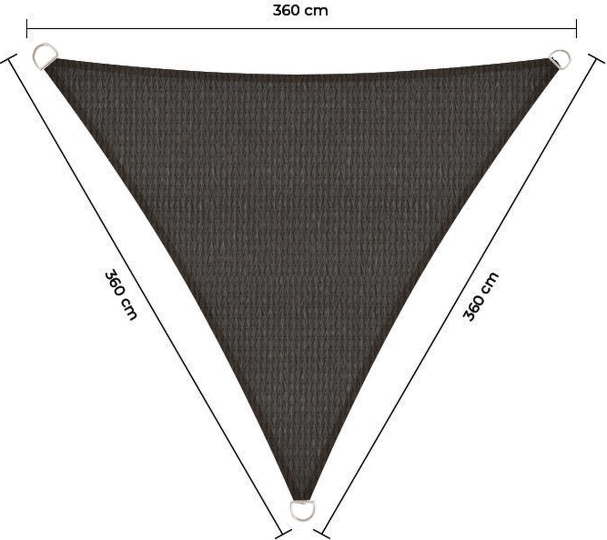 SMART driehoek 3.6x3.6x3.6 antraciet