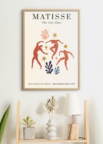 Poster In Houten Lijst - Henri Matisse - 'The Dance' - Abstracte Kunst Print - Cut Outs - 70x50 cm - Collage