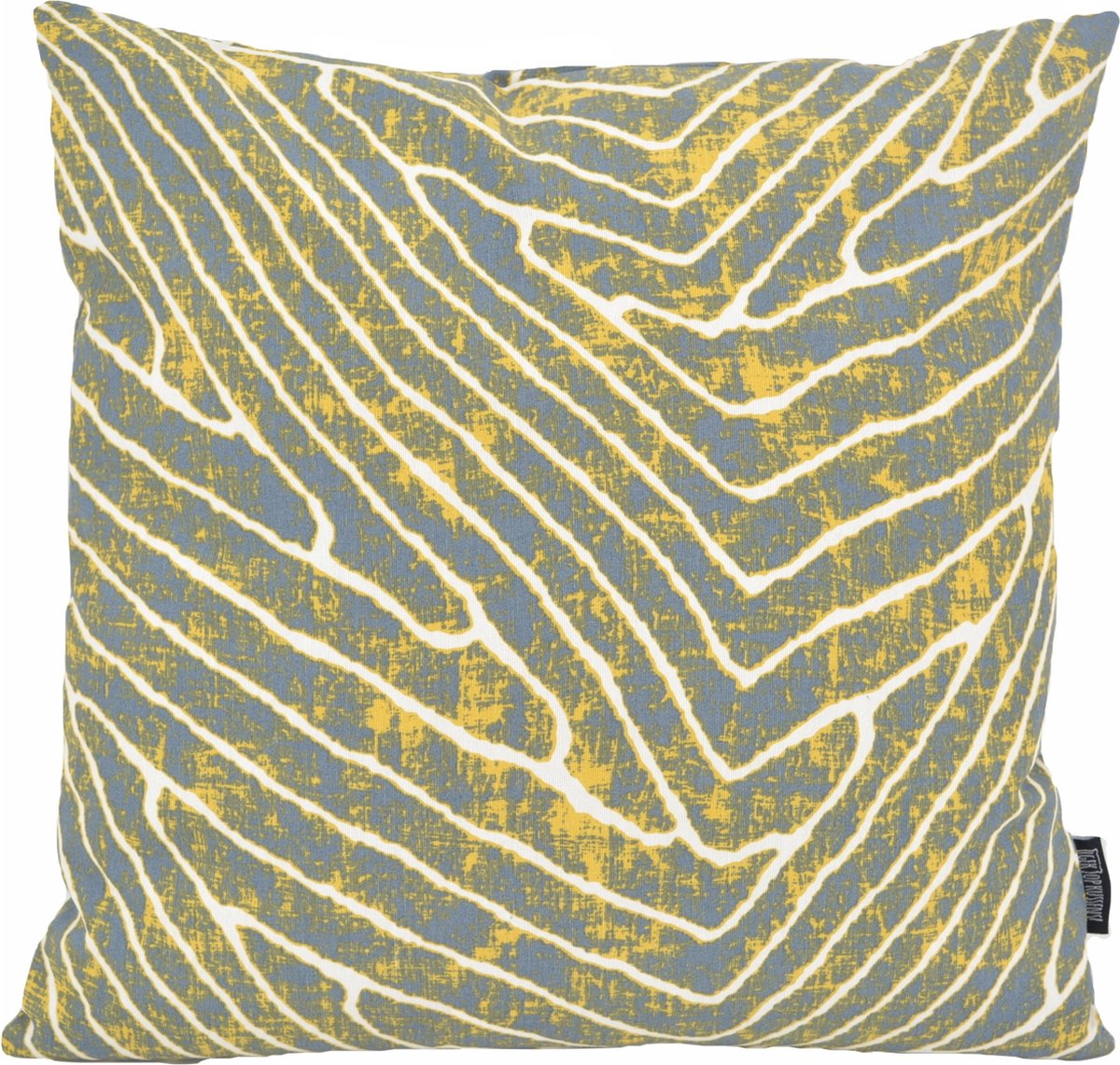 Gek op Kussens! Abstracto Blauw/Geel Kussenhoes | Katoen / Polyester | 45 x 45 cm