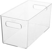 Five® Transparante opbergbox 15x31x15 cm - Small - Nestbaar