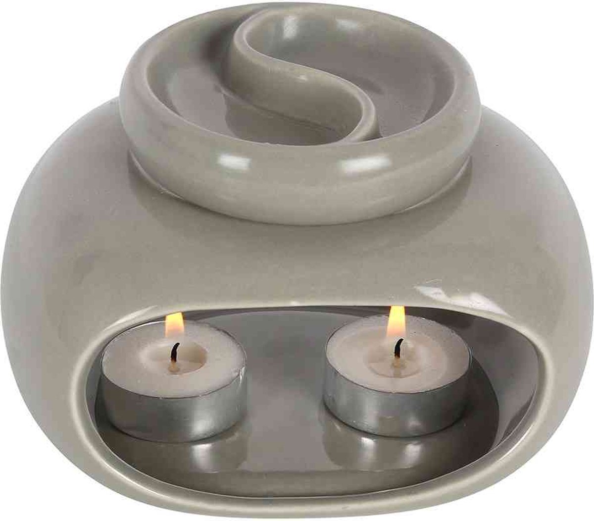 Something Different Oliebrander Grey Double Ceramic Grijs