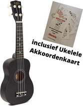 Korala sopraan ukelele met gitaarmechanieken Met Handige Akkoordenkaart