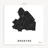 Tegeltje Drenthe 15x15cm inclusief hanger - Keramiek - Cadeau - Tegels