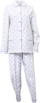 Lunatex dames pyjama flanel | MAAT M | Strik | wit