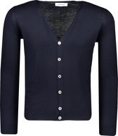 Gran Sasso Vest Blauw Getailleerd - Maat S - Mannen - Herfst/Winter Collectie - Wol