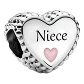 Tracelet | Zilveren bedels | Tracelet | Zilveren bedels | Bedel Hart Niece | Pandora compatible | Met 925 Zilver Certificaat | In Leuke cadeauverpakking| Pandora compatible | Met 9