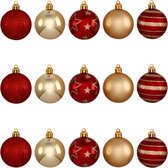 Kerstballenset 35 stuks - Goud/rood