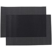 2 x 2 Placemats | Onderlegger | Tafelmatje | Placemat 30 x 45 cm | zwart