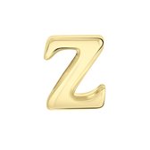 Gerecycled stalen goldplated charm letter - z