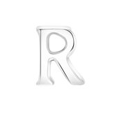 Gerecycled stalen charm letter - r