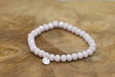 Bubbels Sieraden Crystal armband soft rose pearl shine  - roze - Maat one size F11