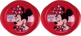 Minnie Mouse - 2 Kommen - Serviesset - Kinderservies - Kunststof - Rood