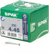 Spax Spaanplaatschroef Verzinkt PK 4.0 x 45 (200) - 200 stuks