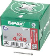 Spax Spaanplaat CK Verzinkt Torx 4.0 x 45 - 200 stuks