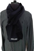 Feligi Warme Antipilling Fleece Sjaal, 28 x 150 cm -Blue Navy