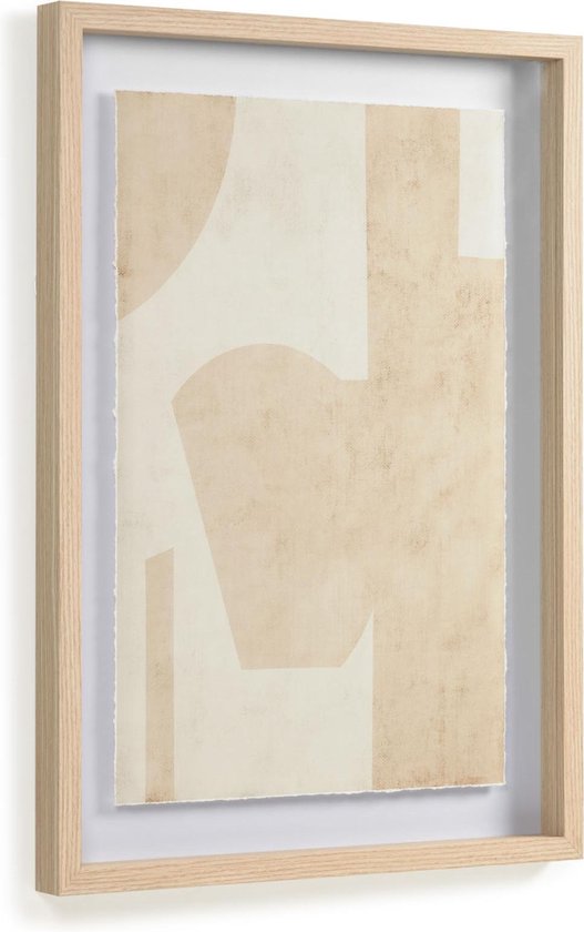 Kave Home - Tableau Nannete beige aux formes géométriques 50 x 70 cm