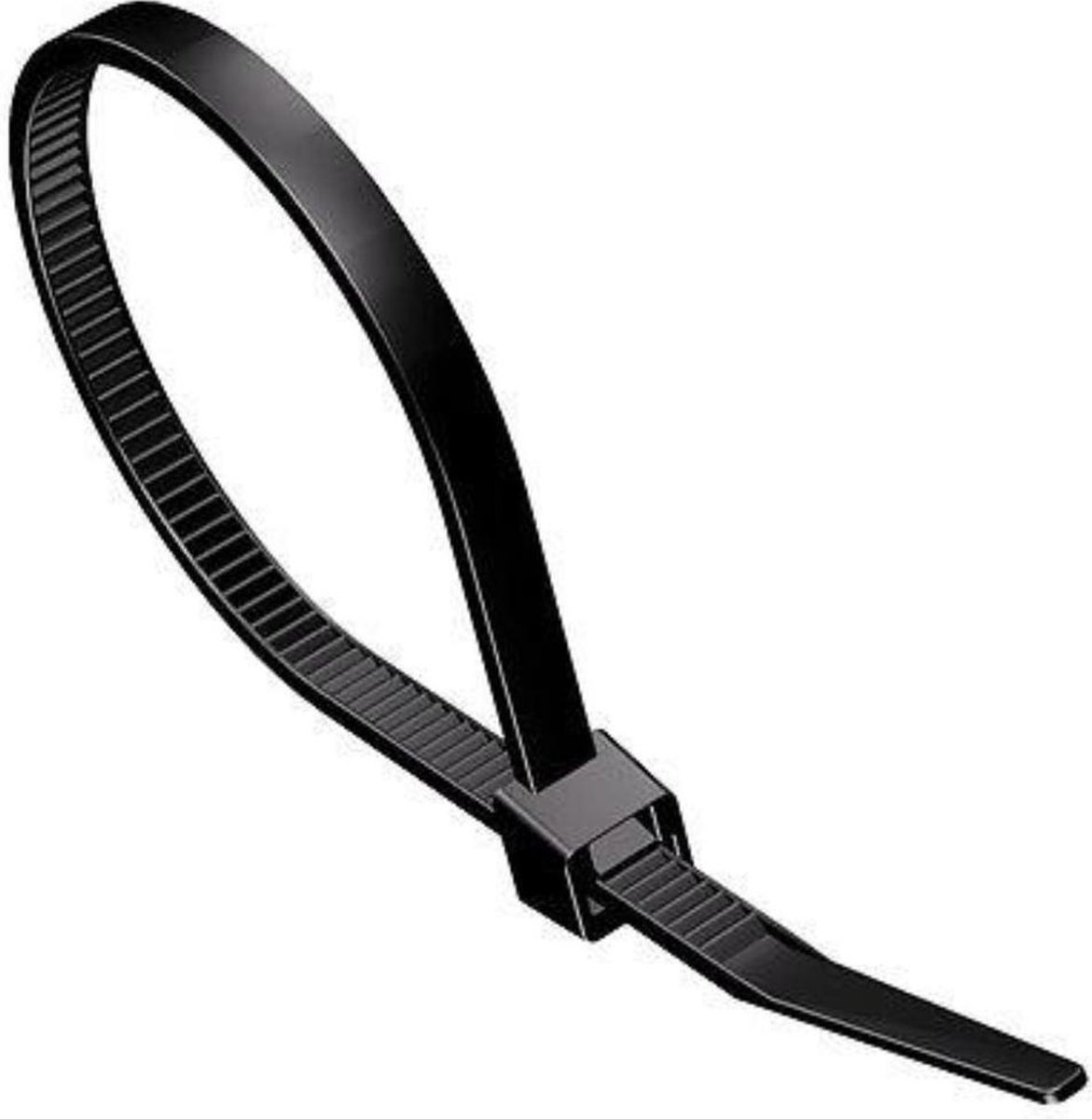 Kabelbinder - 200 x 3.6 mm - 100 stuks - Zwart - Allteq