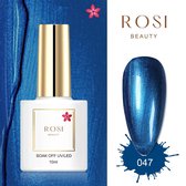 ROSI Beauty Gelpolish - Gel nagellak - Gellak - 10 ML - UV & LED - Blauw 047 Shiny Night Blue