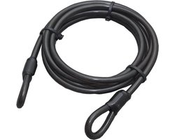 Stahlex Staalkabel met lussen - 5 meter x 12 millimeter - geplastificeerd - kabelslot - terraskabel