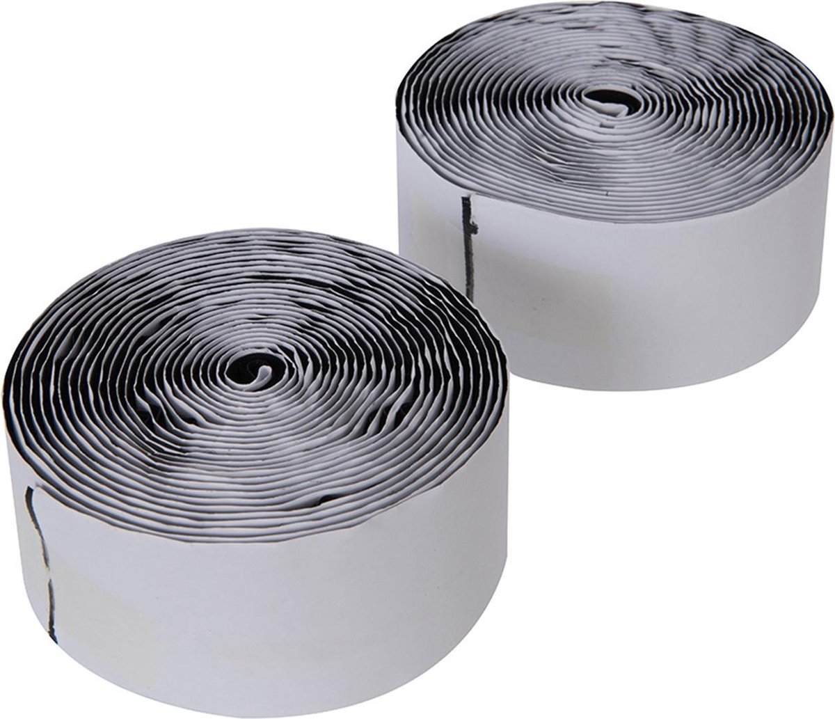 FIXMAN Zwarte klittenband rollen, zelfklevend, 50 mm x 5 m