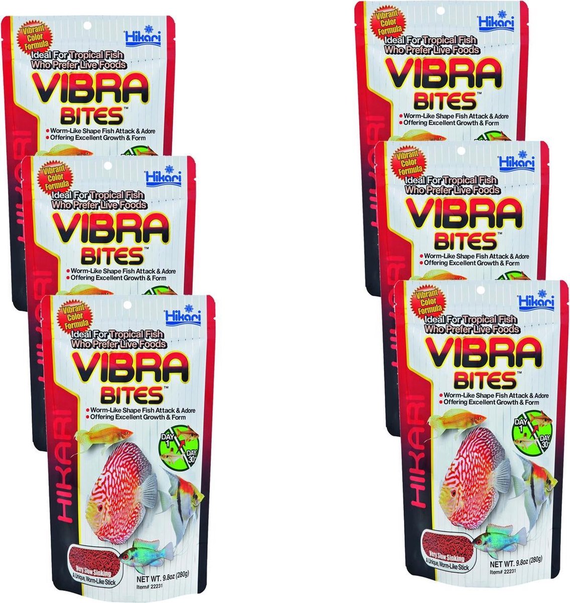Hikari Tropical Vibra Bites - Vissenvoer - 6 x 73 g