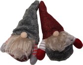 Nain de Noël - Set de 2 - Nain - Gnome - Rouge et Grijs