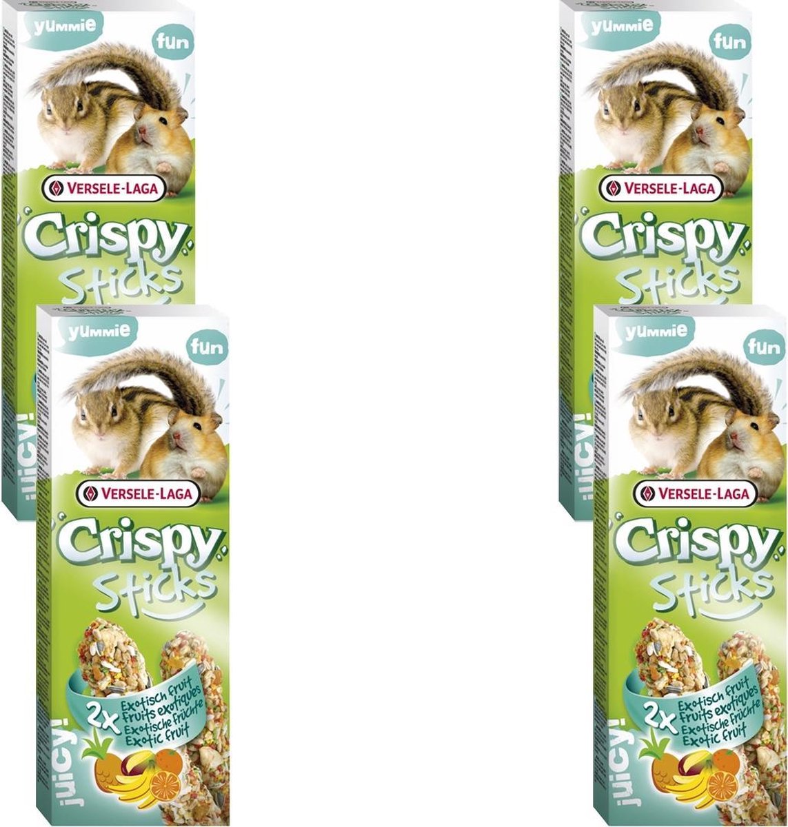 Versele-Laga Crispy Sticks Hamster&Eekhoorn - Knaagdiersnack - 4 x Fruit 2x55 g