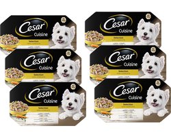 Cesar Alu Multipack Cuisine - Hondenvoer - 6 x Mix 4x150 g